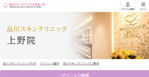 品川スキンクリニック上野院HP画像